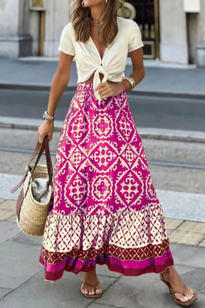 Elegant Printed Maxi Dress