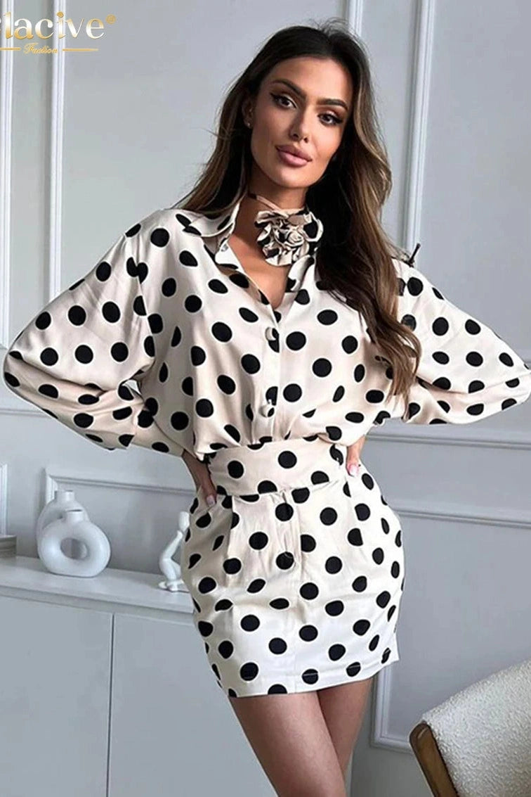 2-Piece Long Sleeve Mini Dress