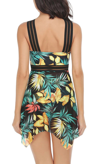 Floral Print Sleeveless V-Neck Mini Dress