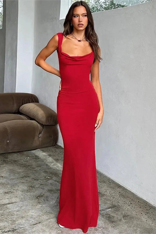 Spaghetti Strap Bodycon Maxi Dress