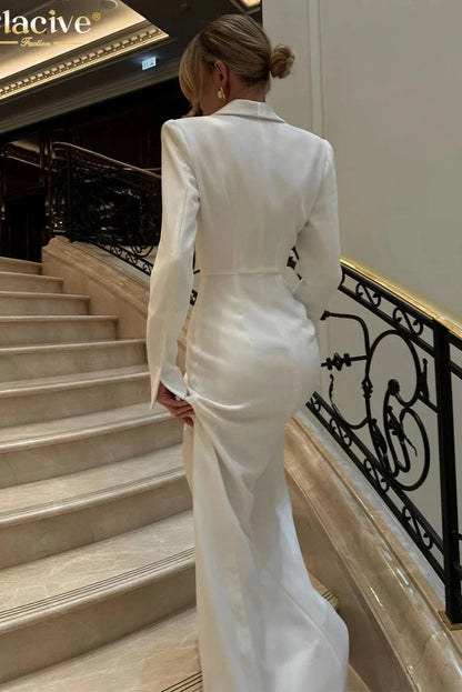 Elegant Long Sleeve Maxi Dress