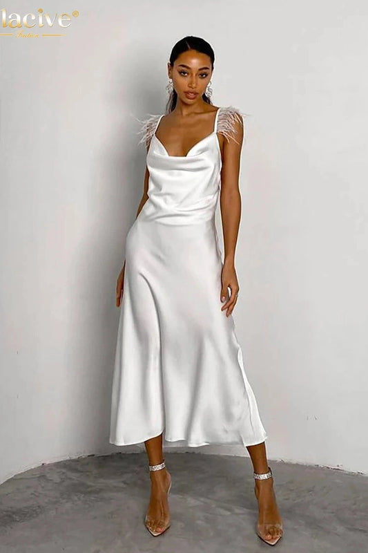 Elegant Sleeveless Midi Dress