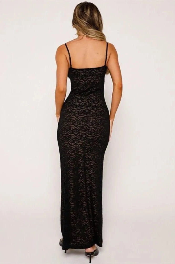 Backless Spaghetti Strap Maxi Dress