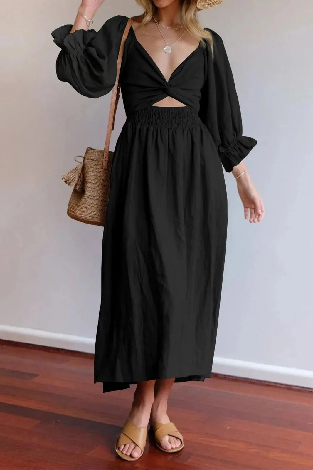 Off Shoulder Tie Rope Belt Maxi Dress