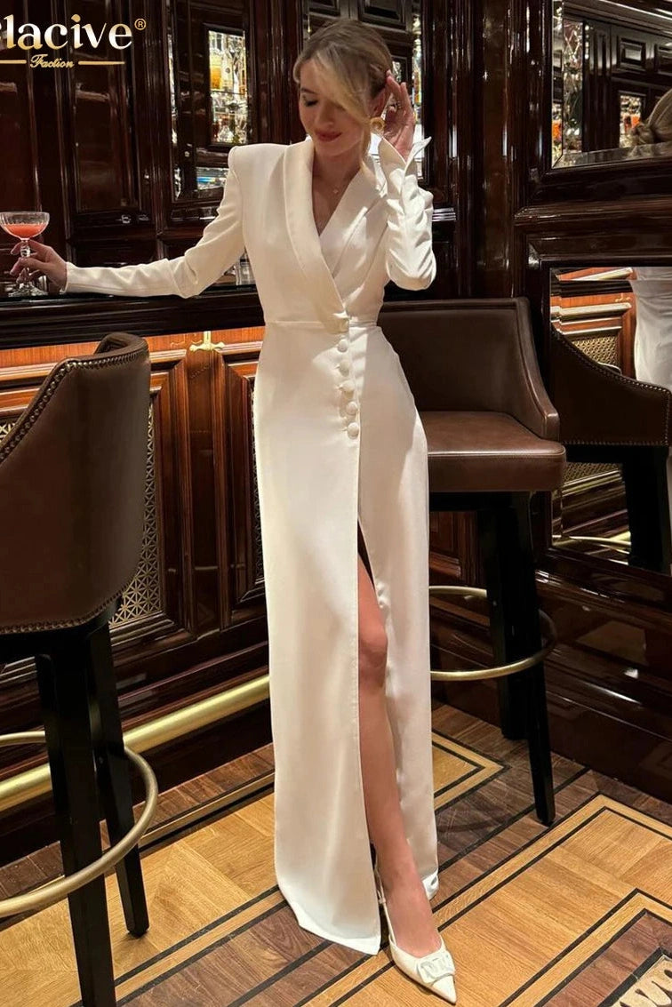 Elegant Long Sleeve Maxi Dress