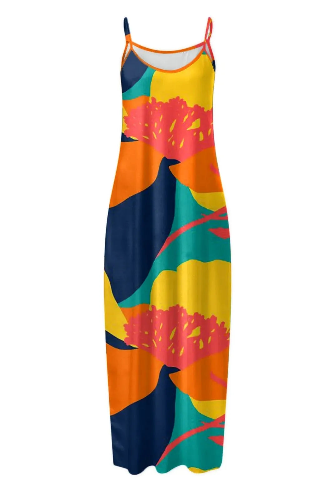 Sleeveless Cartoon Print Maxi Dress