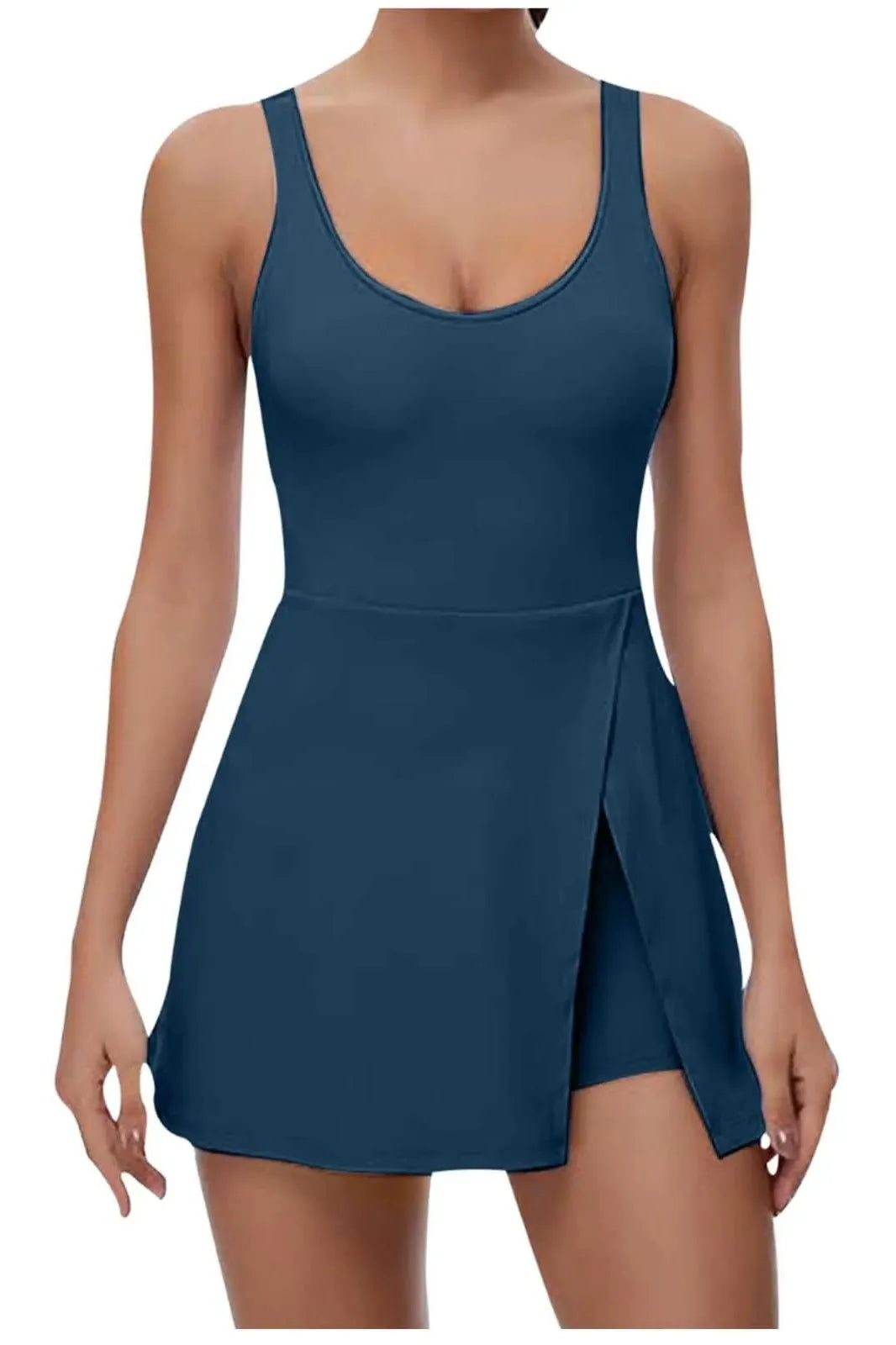 Square Neck Sleeveless Mini Dress