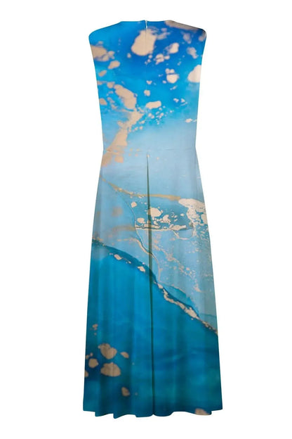 Tie-Dye Sleeveless Maxi Dress