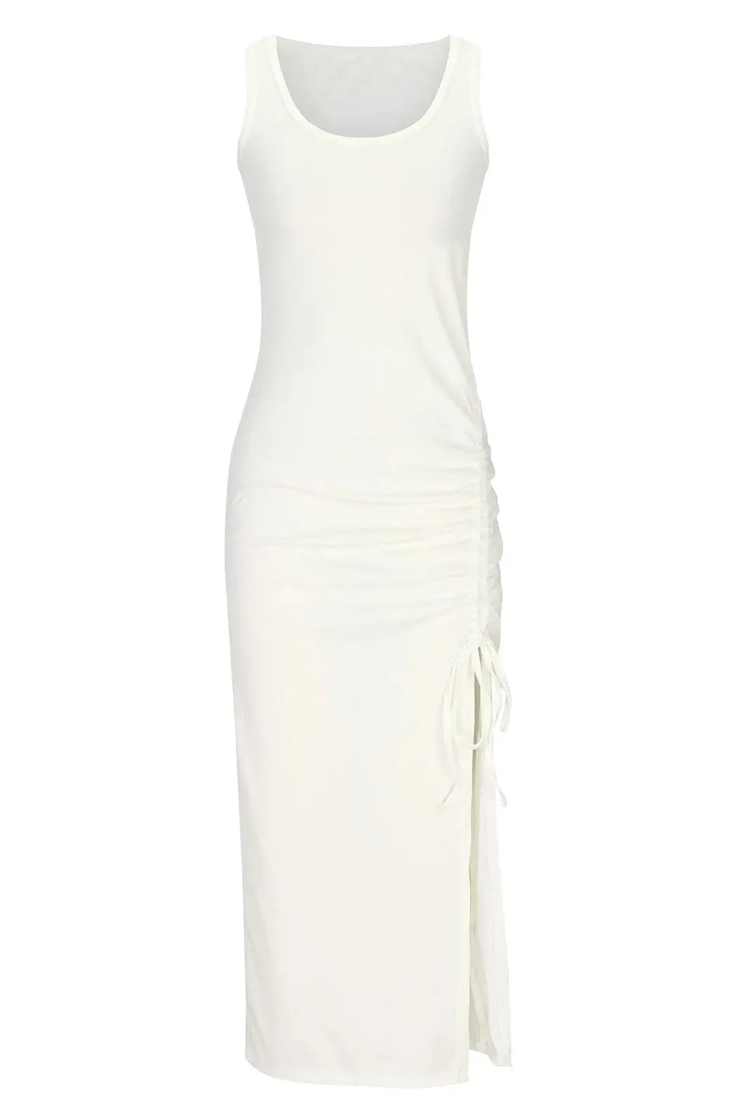 Sleeveless Side Slit Bodycon Midi Dress