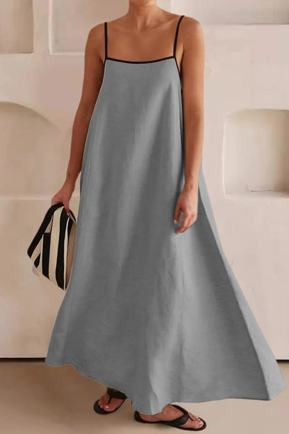 Elegant Spaghetti Strap Maxi Dress