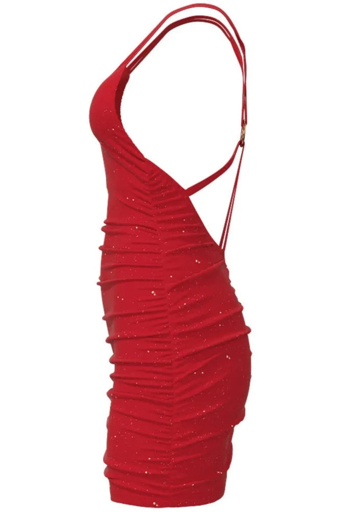 Backless Spaghetti Strap Mini Dress