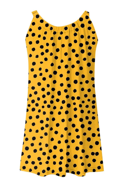 Polka Dot Sleeveless Backless Mini Dress