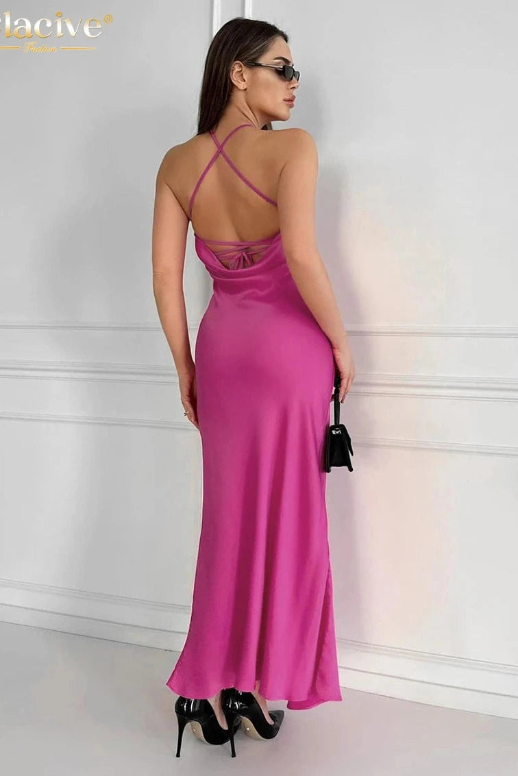 Bodycon Backless Sleeveless Maxi Dress