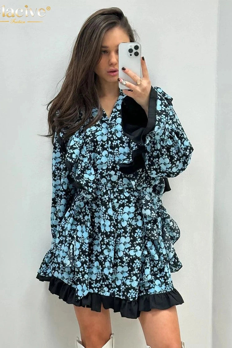 Elegant Long Sleeve Mini Dress