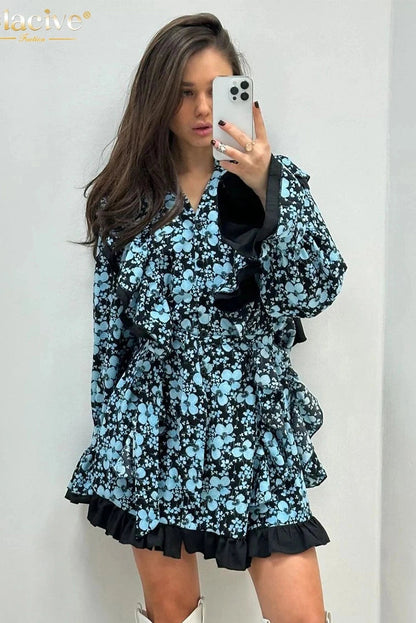 Elegant Long Sleeve Mini Dress