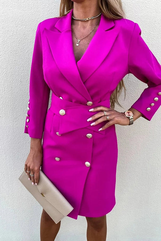 Long Sleeve V-Neck Midi Dress