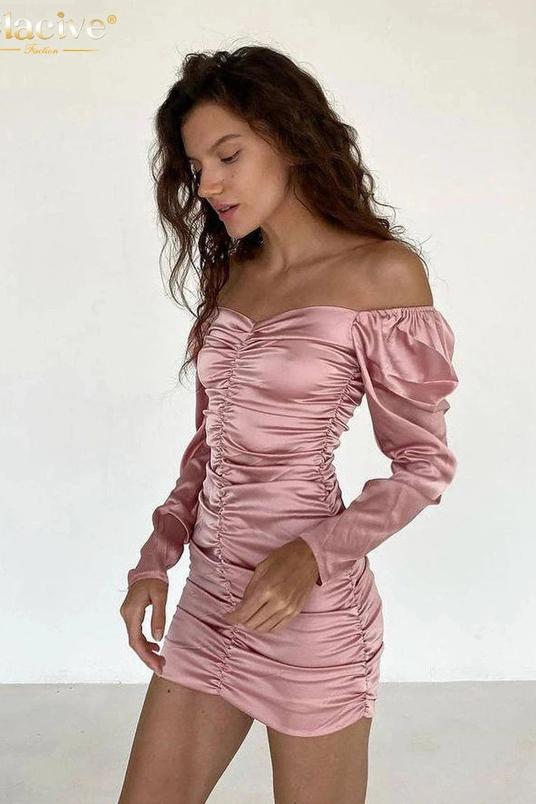 Bodycon Off Shoulder Mini Dress