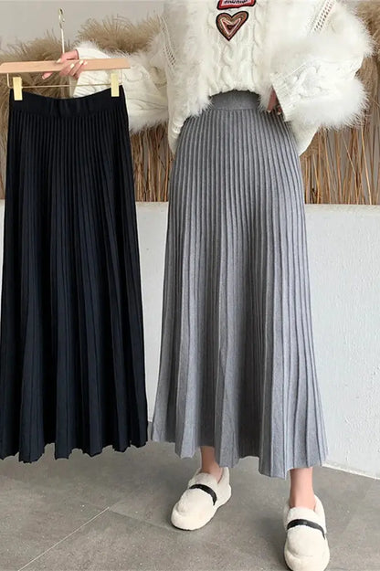 Patchwork High Waist Maxi Skirt