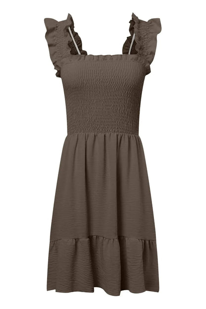 Sleeveless Square Neck A-Line Mini Dress