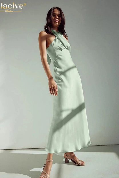 Elegant Sleeveless Midi Dress