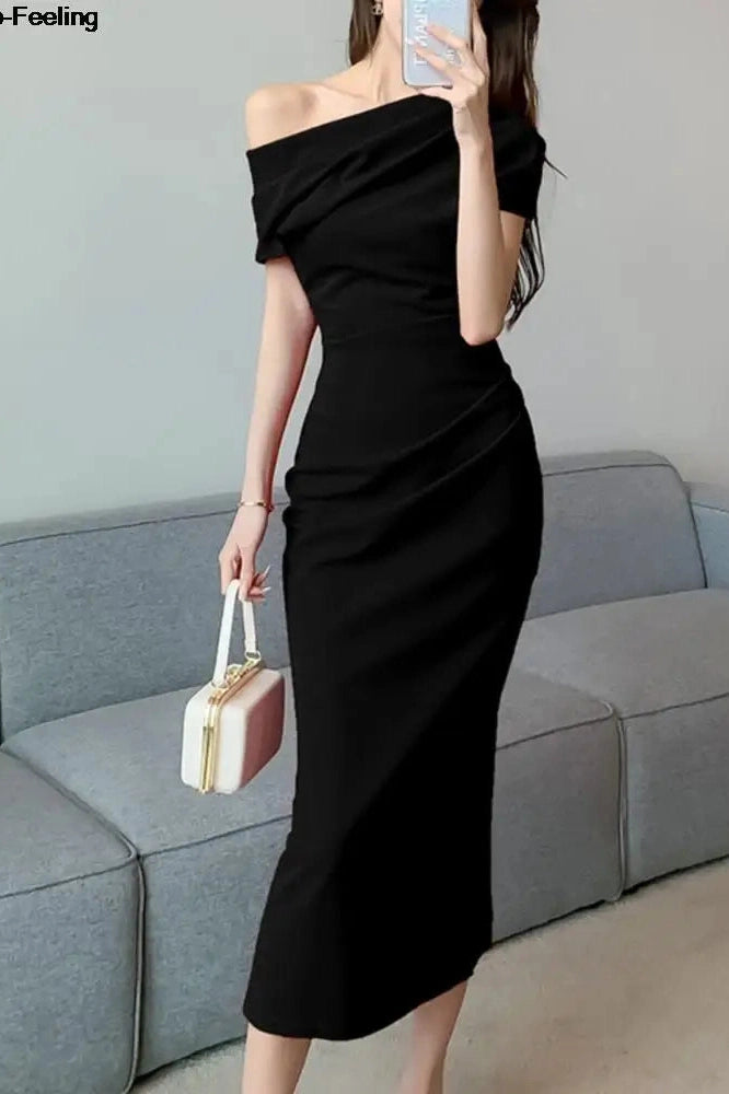 Elegant Off-Shoulder Maxi Dress