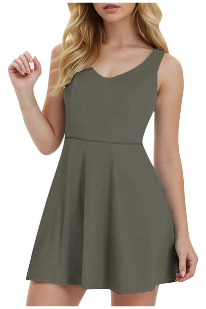 Elegant Pocket Mini Dress