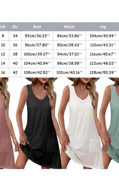 V-Neck Sleeveless Mini Dress