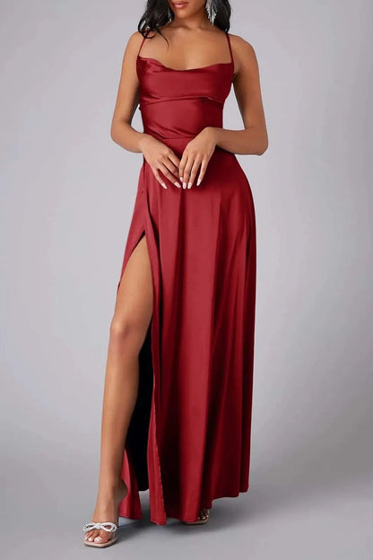 Elegant U-Neck Sleeveless Maxi Dress