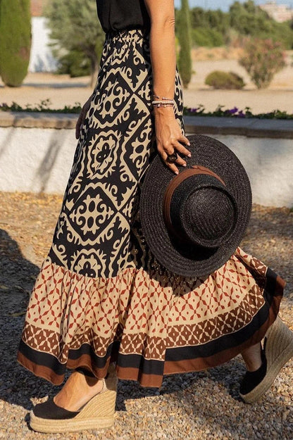 Elegant Printed Maxi Dress