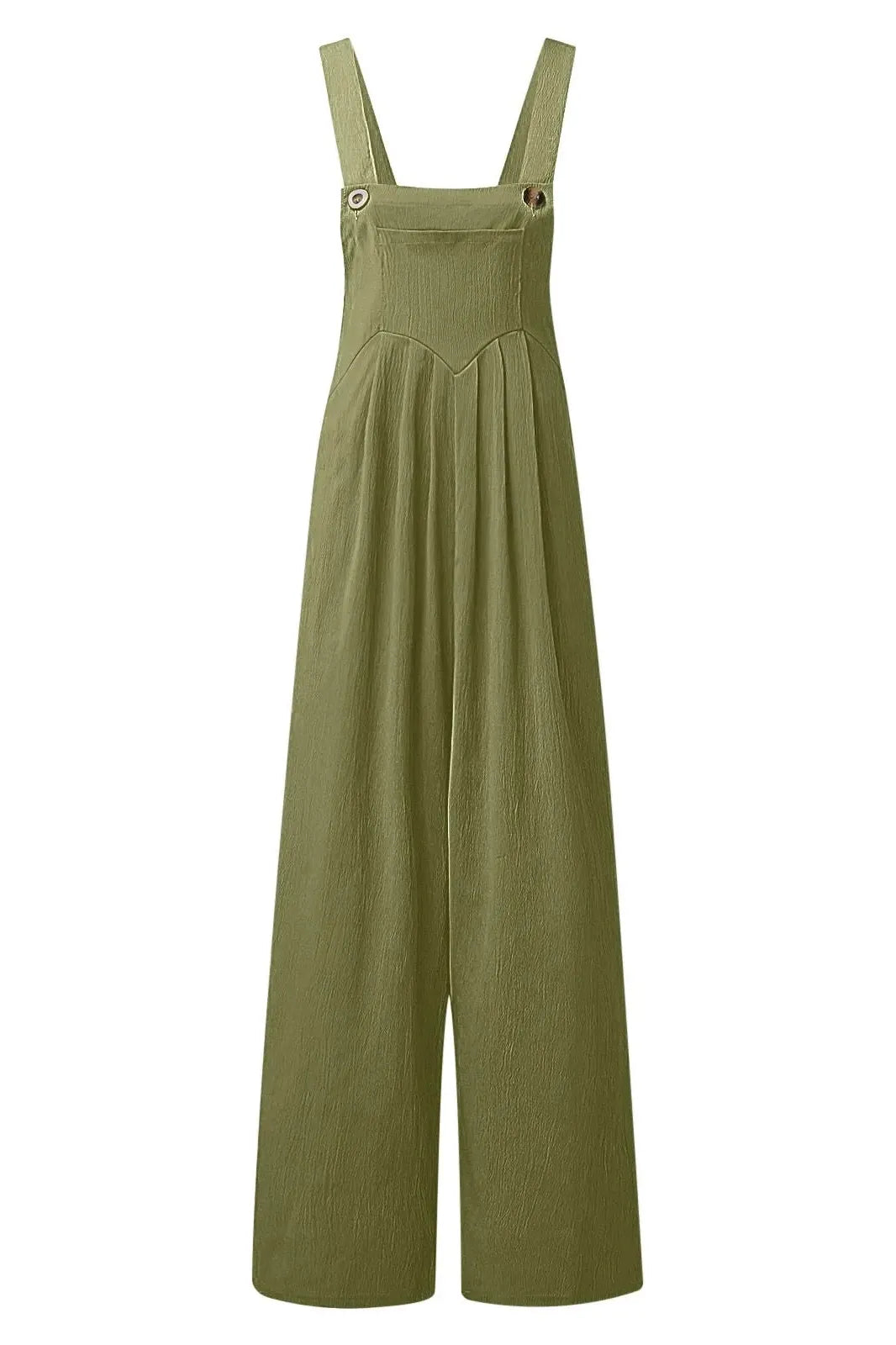 Button Back Strap Pocket Maxi Dress