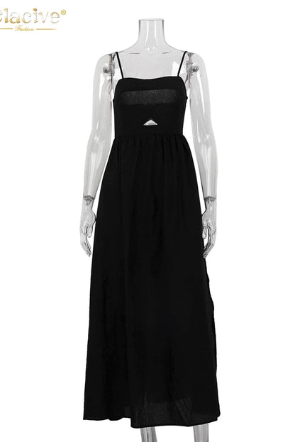 Cotton Sleeveless Maxi Dress