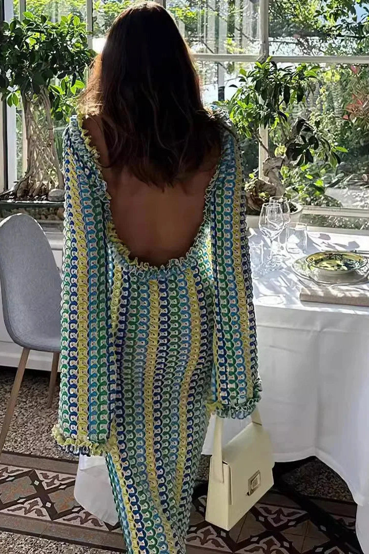 Elegant Backless Cover-Up Dress