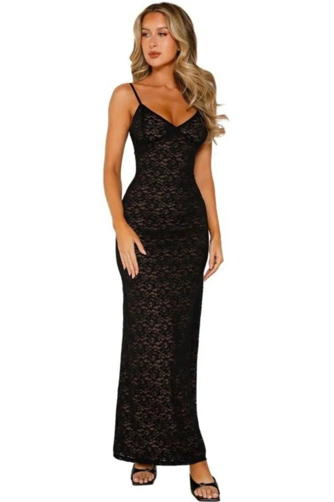 Backless Spaghetti Strap Maxi Dress