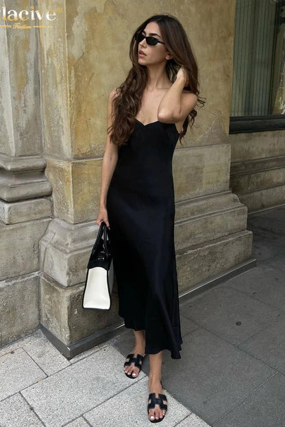 Elegant Strap Sleeveless Maxi Dress