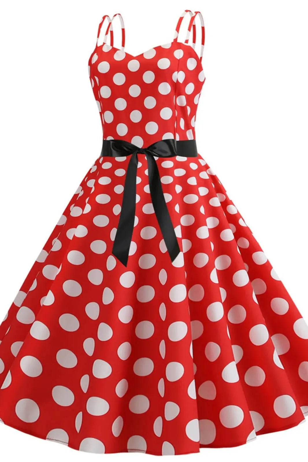 Polka Dot Sleeveless Maxi Dress