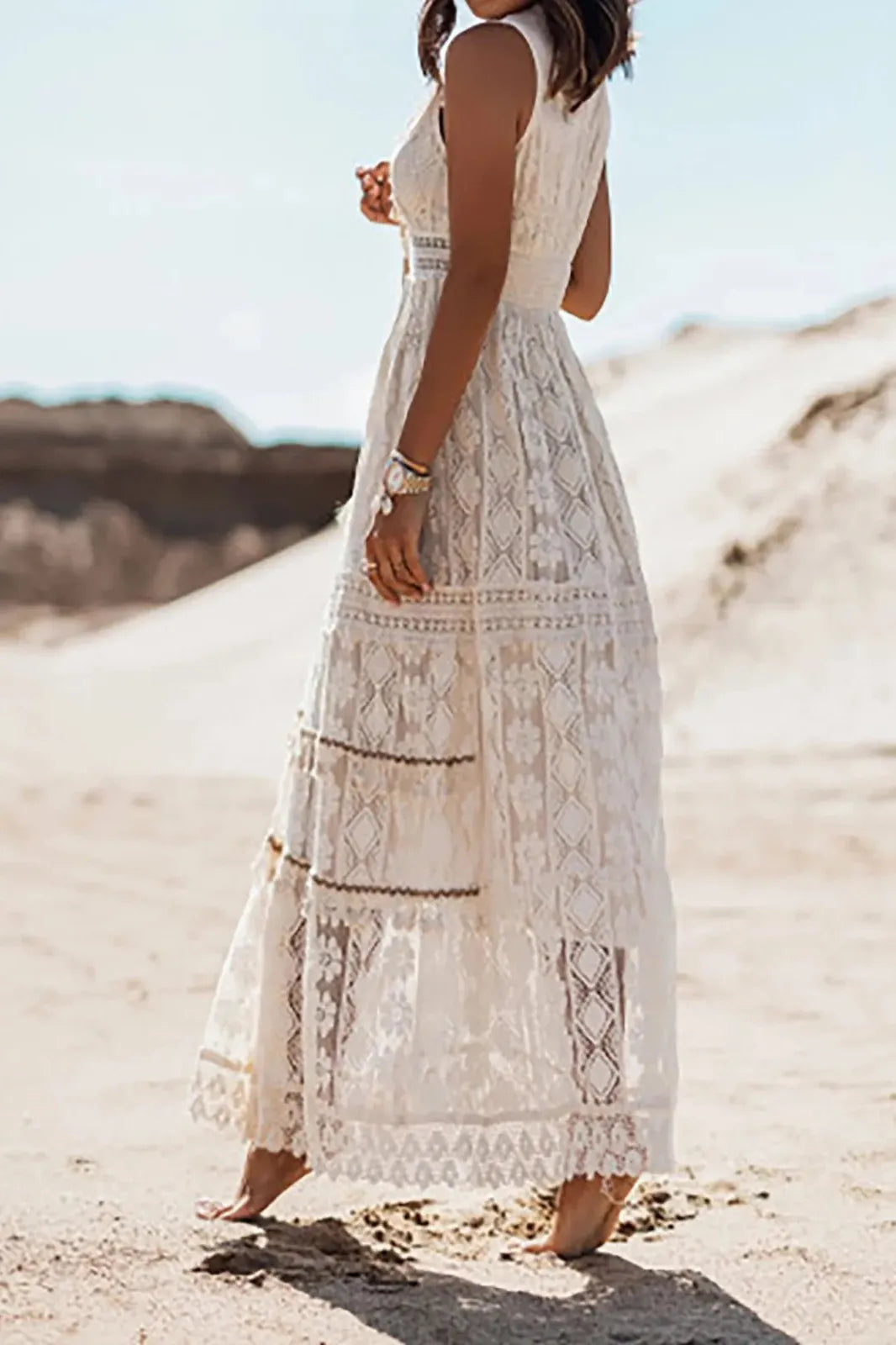 Elegant Sleeveless  Maxi Dress