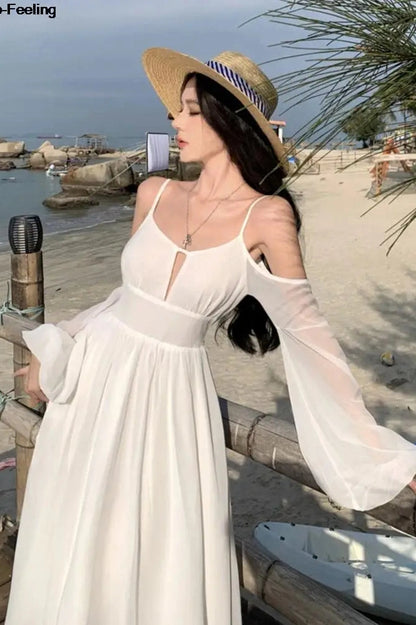 Off-Shoulder Backless  Maxi Dress