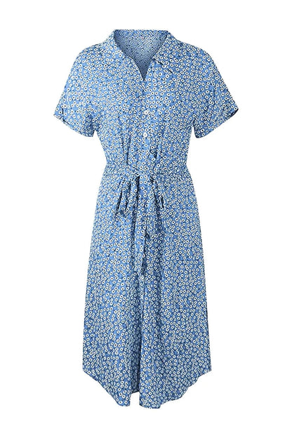 Floral Print  Cover-Up Midi Dress