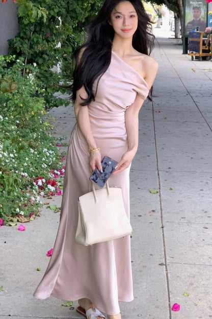 Elegant Off Shoulder Bodycon Maxi Dress