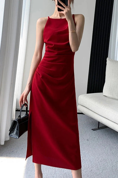 Elegant Sleeveless Bodycon Midi Dress