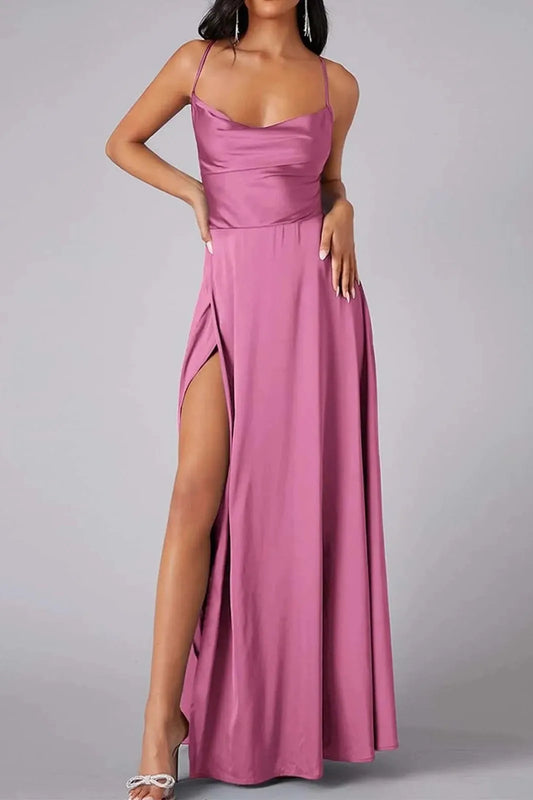 Elegant U-Neck Sleeveless Maxi Dress