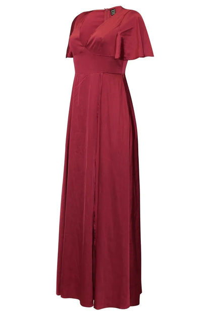 High Waist Split Satin Maxi Dress