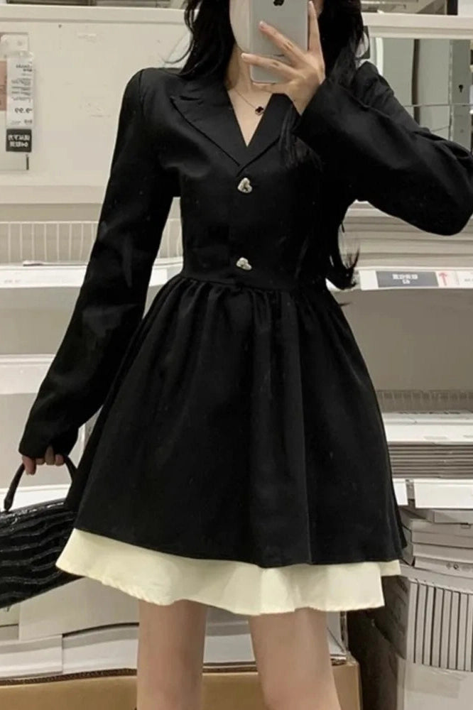 Elegant Long Sleeve Mini Dress