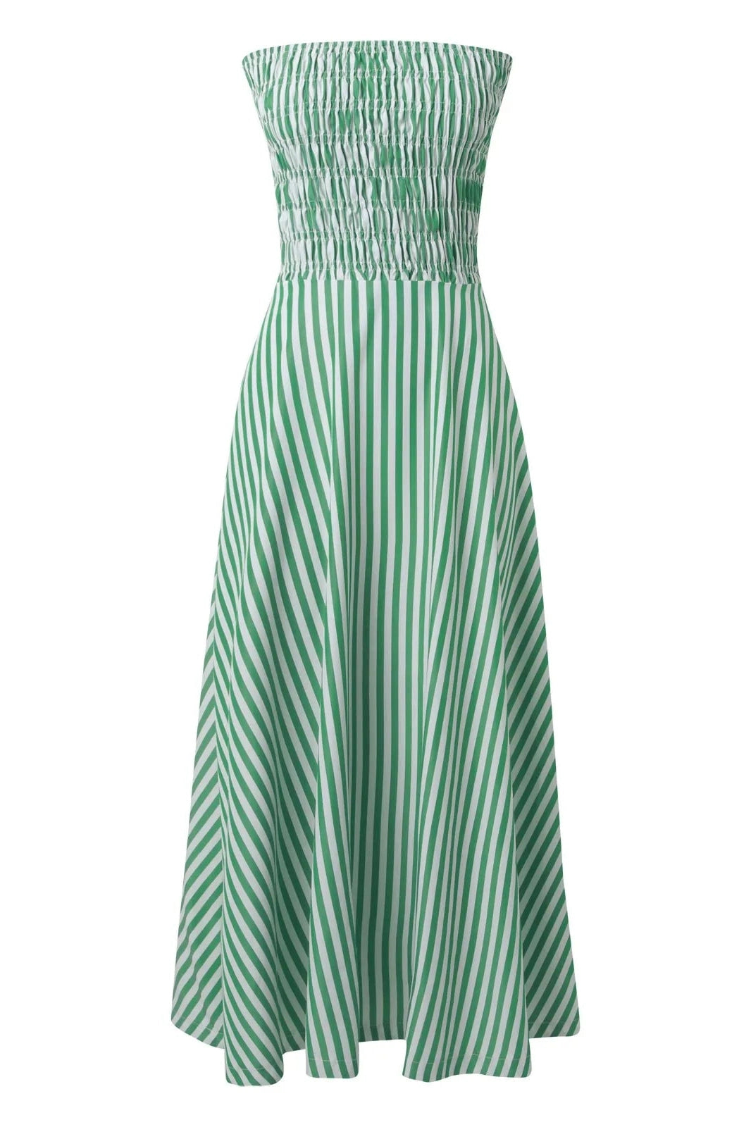 Striped Sleeveless Wrap Maxi Dress