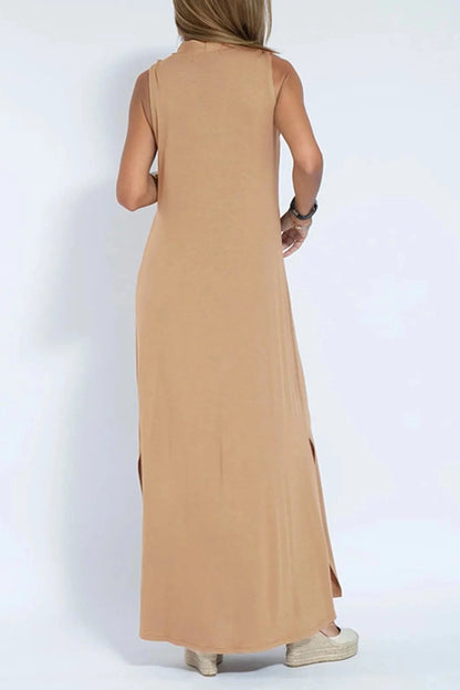 Elegant V-Neck Sleeveless Maxi Dress