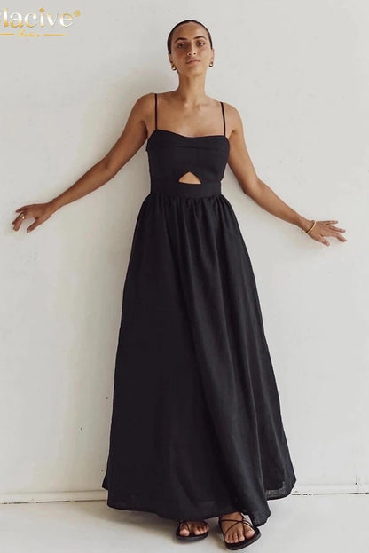 Cotton Sleeveless Maxi Dress