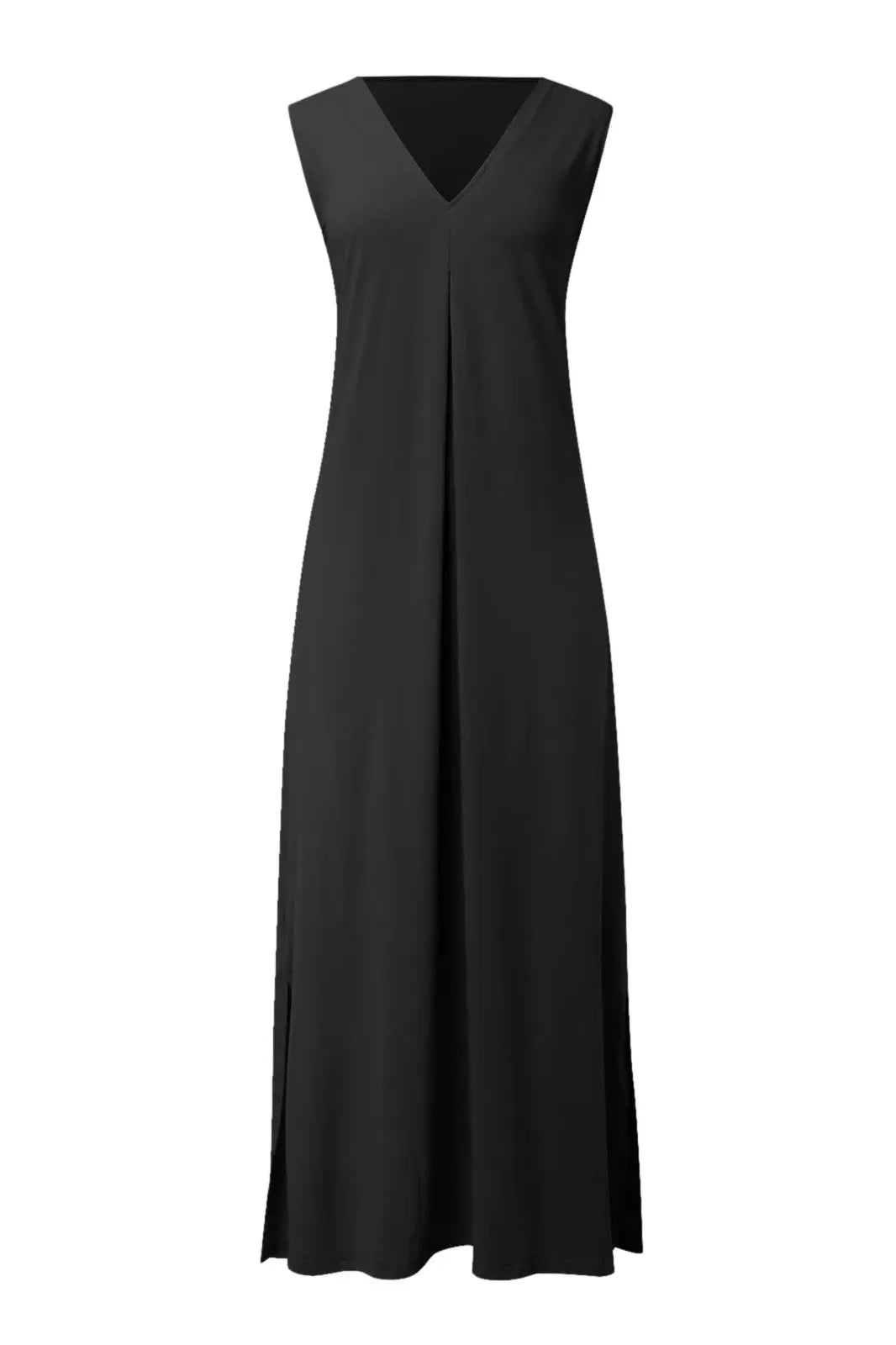 Elegant Sleeveless V-Neck Maxi Dress