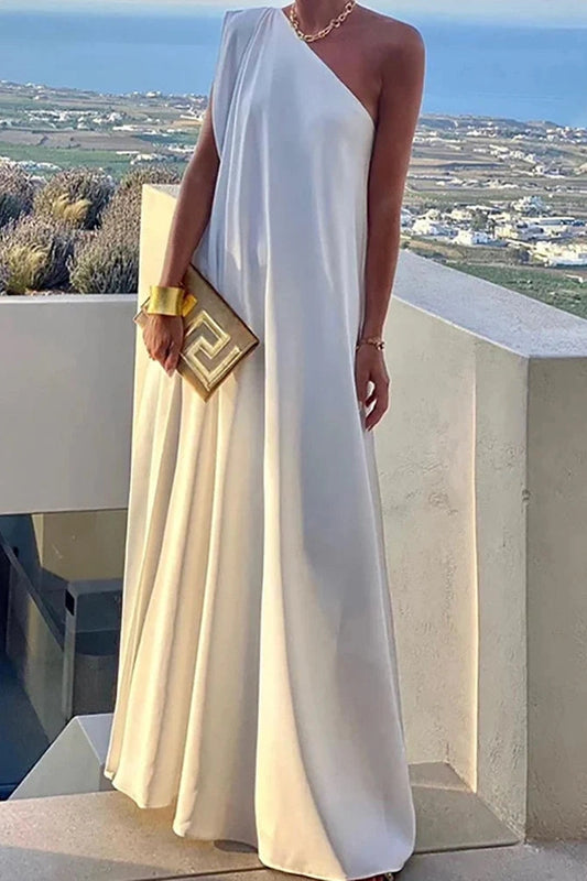 Elegant One-Shoulder Maxi Dress