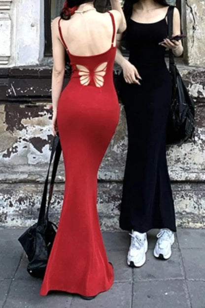 Bodycon Spaghetti Strap Maxi Dress