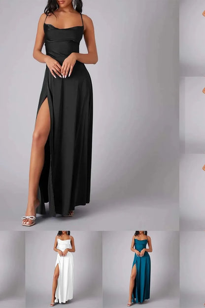 Elegant U-Neck Sleeveless Maxi Dress